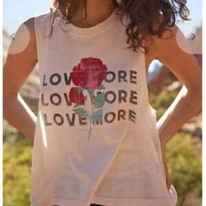 Spiritual Gangster Tan Sleeveless Love More Tee